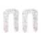 Glitzhome® 6ft Pre-Lit Snow Flocked White Pine Christmas Garland with Timer, 2ct.